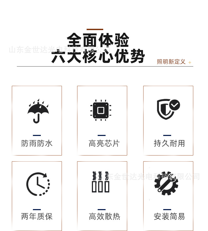 Yaming led floodlights, outdoor waterproof advertising projectors, square, garden, factory and construction site lighting floodlights pic 2