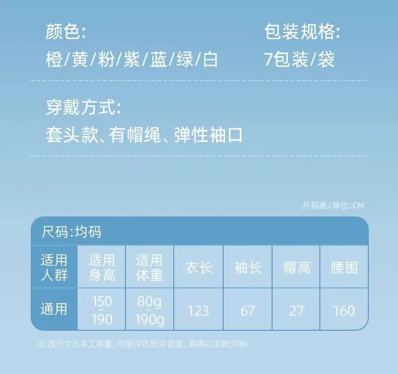 批发一次性雨披加厚成人款演唱会雨衣套头连帽款便携式卡片雨衣详情16