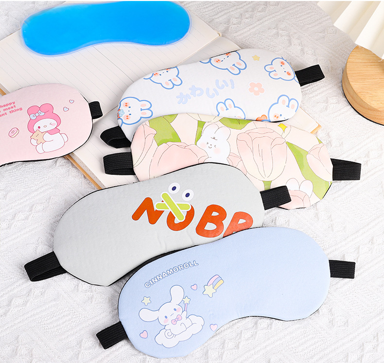 眼罩睡眠眼罩遮光冰敷眼罩独立装可爱卡通学生冰袋眼疲劳护眼罩详情2