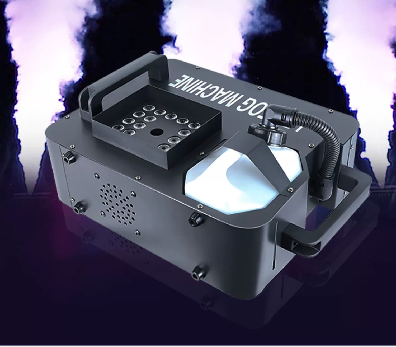 烟雾机1500W气柱烟机酒吧婚庆演出舞台新款LED24颗特效七彩喷烟机详情2