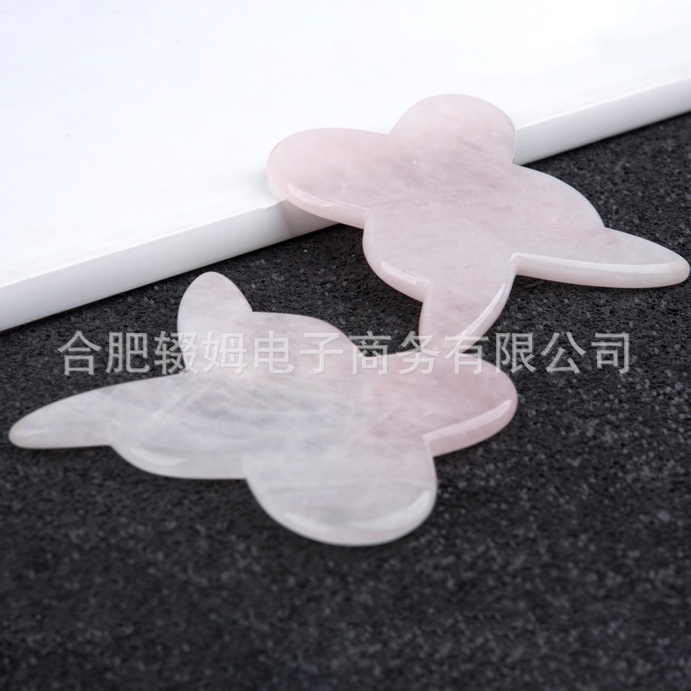 粉晶玉石厂家刮痧板粉水晶绿东陵面部脸部美容刮痧颈椎腿部全身详情36
