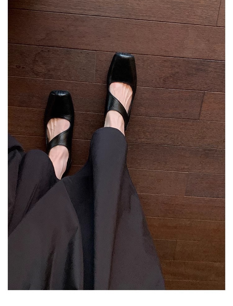 葡萄妈studiolee 高阶质感马皮方头粗跟软面小皮鞋高跟单鞋女秋款详情54