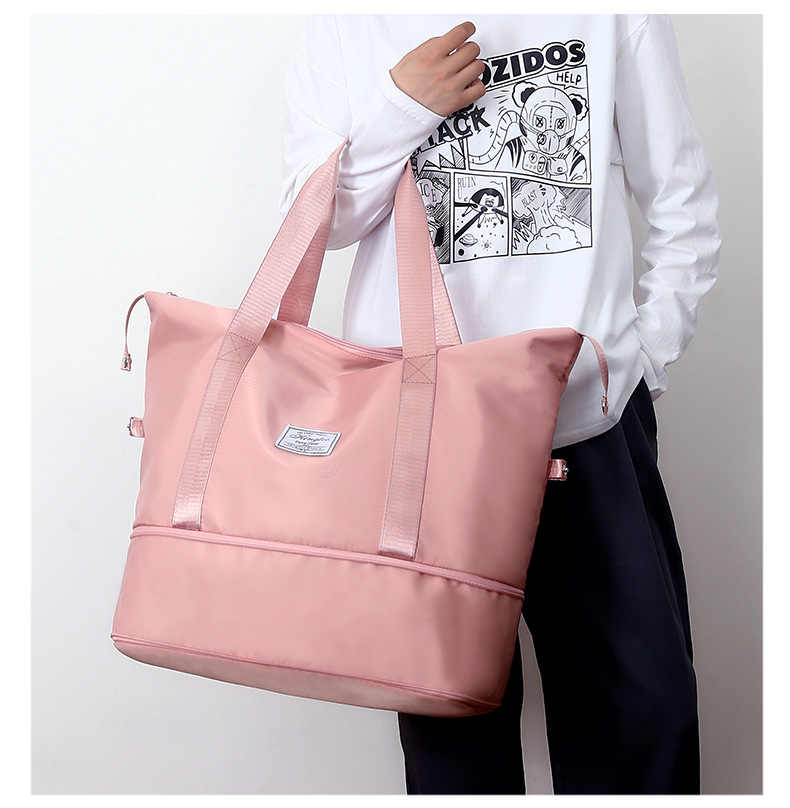 A new dry-wet separated luggage bag and a large-capacity multi-functional portable fitness bag that can be stored in a suitcase with a pull handle pic 21