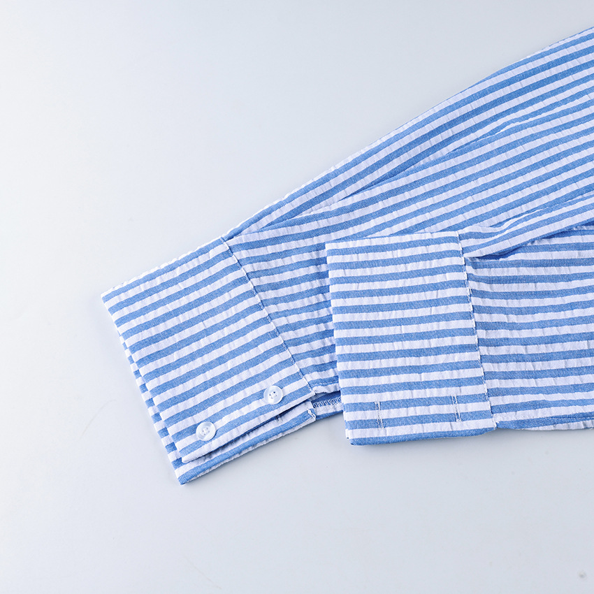 A new spring/summer striped three-piece pajama set from Europe and America, soft, loose and skin-friendly for women, suitable for cross-border wear in 2026 pic 25