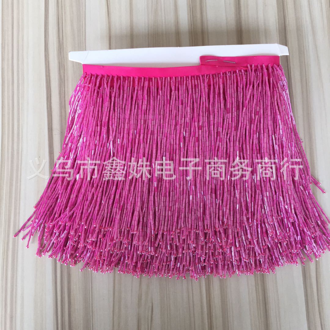 15cm golden tube bead tassels, fashionable handcrafted wedding dress, evening gown and dance dress tassels pic 5