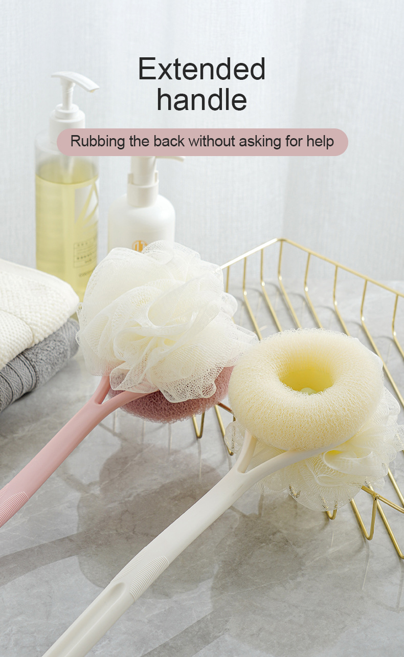 Women's Bathing Brush 2-in-1 Back Brush Rubbing Mud and Back详情1