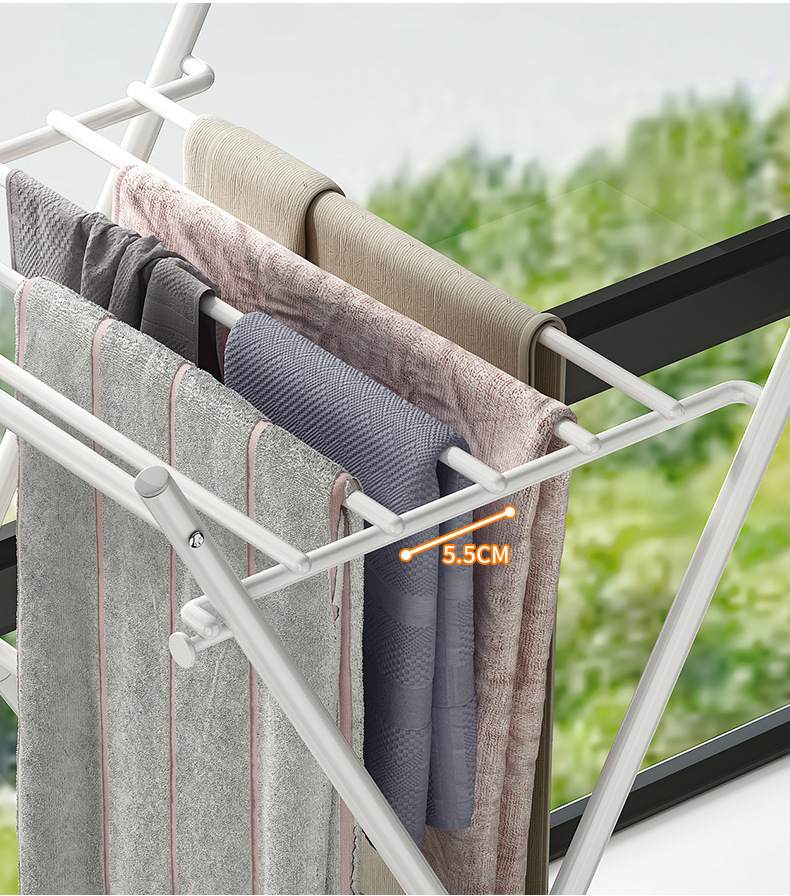 晾衣架落地家用折叠室内挂衣架子简易卧室晒衣架阳台宿舍凉衣服杆详情6