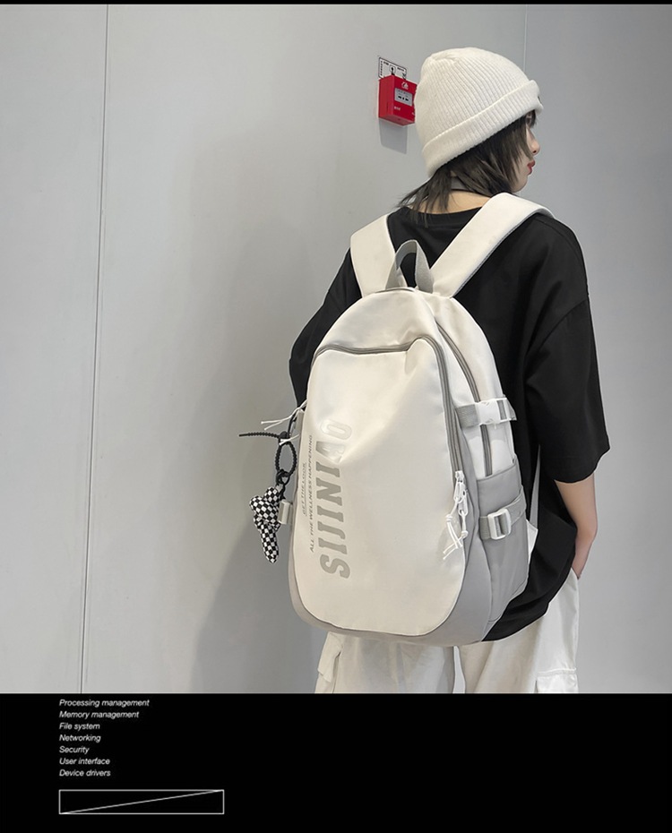 日系ins学院风中学生书包女生时尚耐磨电脑背包韩版大容量双肩包详情3