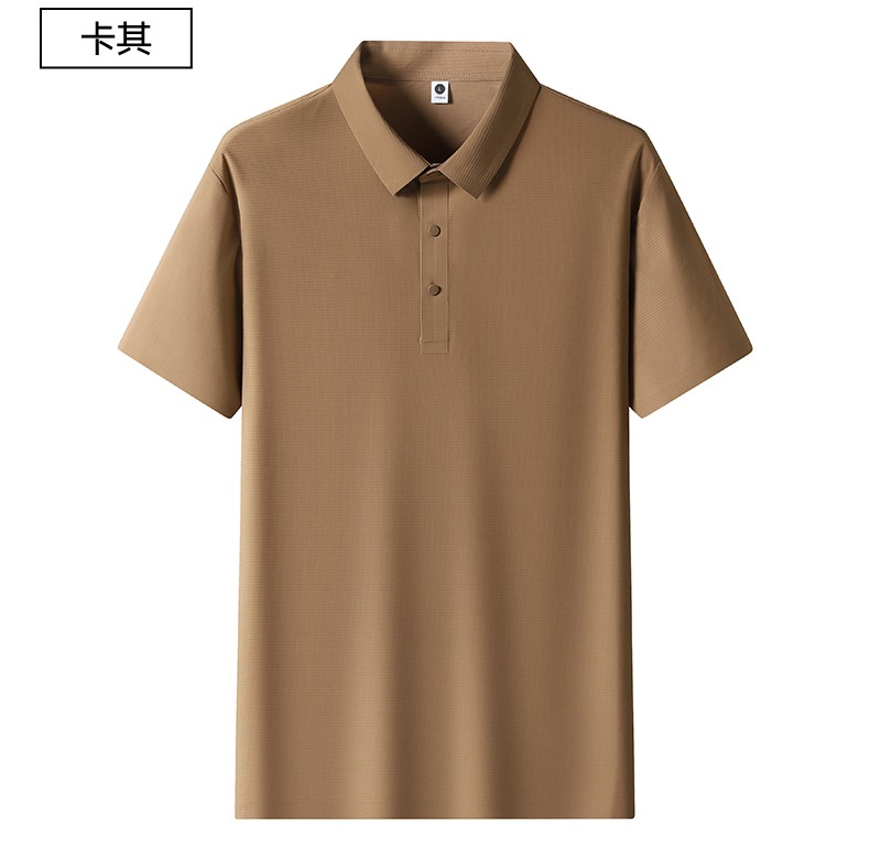 2025年新品上线夏季休闲商务薄款T恤衫上衣男士冰丝短袖POLO衫详情19