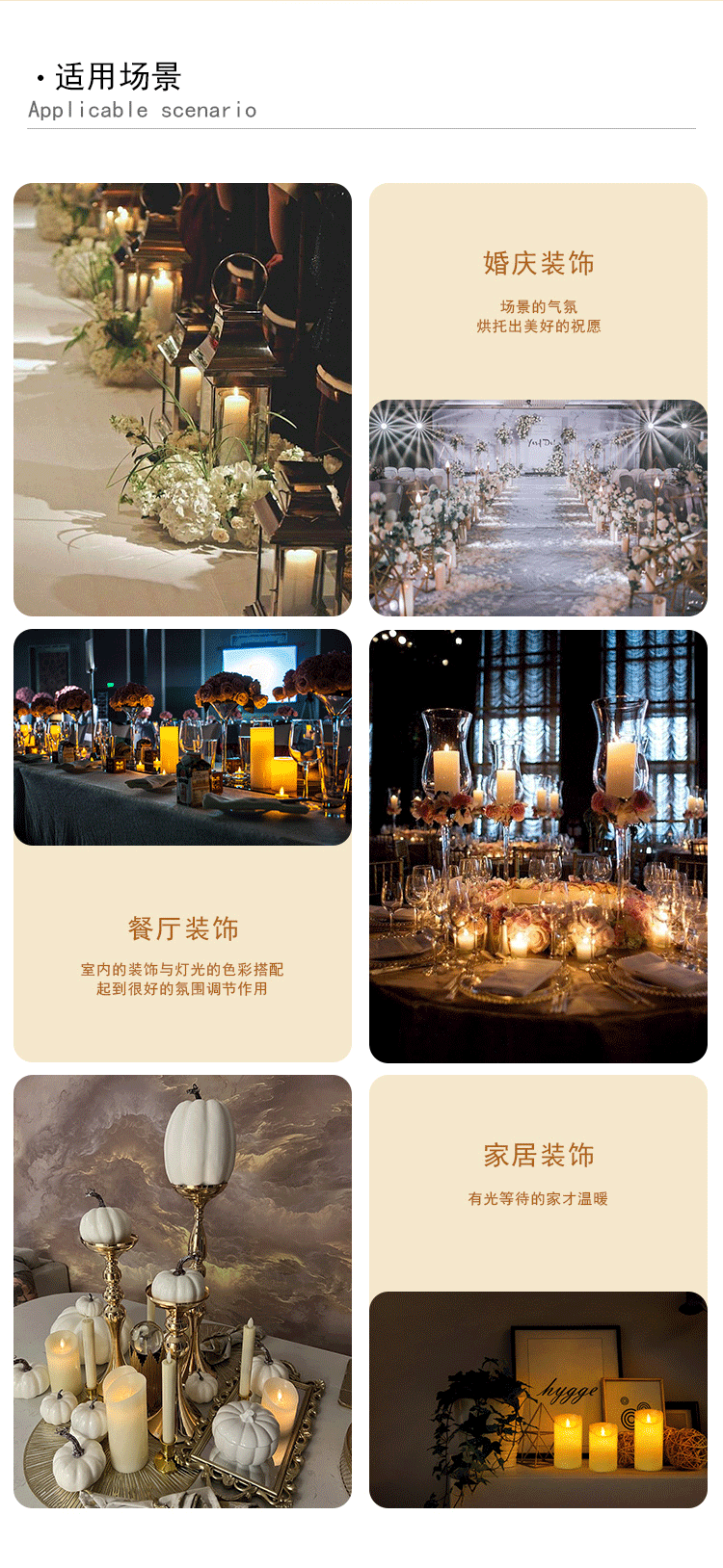 亚马逊热卖水滴电子蜡烛灯流泪2032电池烛光音乐会婚礼生日派对蜡详情17