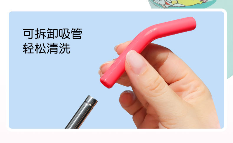 【正版蜡笔小新】新款卡通桌面保温杯保冷冰霸杯高颜值可爱吸管杯详情10