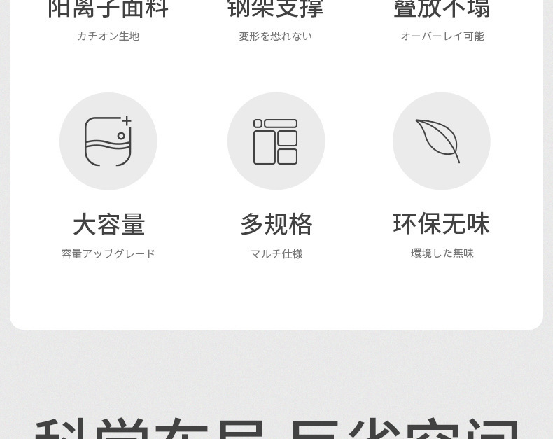 衣服收纳盒家用卧室整理布艺桌面储物筐宿舍衣柜衣物升级款收纳箱详情7
