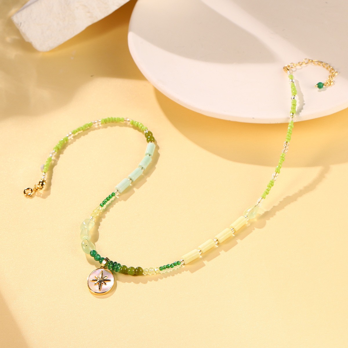 新款ins小众设计多彩串珠高级感简约项链天然珍珠时尚多巴胺颈链详情34