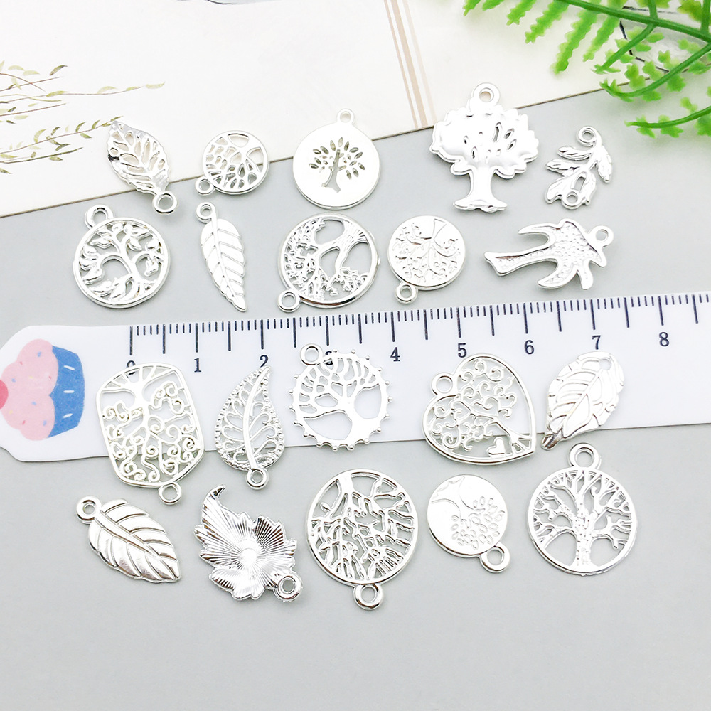 1个新款亮银合金生命树系列吊坠挂件diy手链项链饰品配件详情6