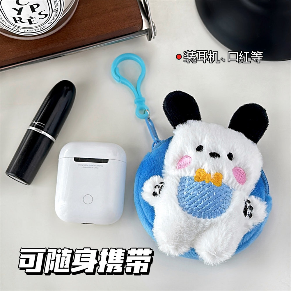 新款可爱毛绒迷你零钱包少女装饰挂件创意卡通耳机收纳包挂饰批发详情11