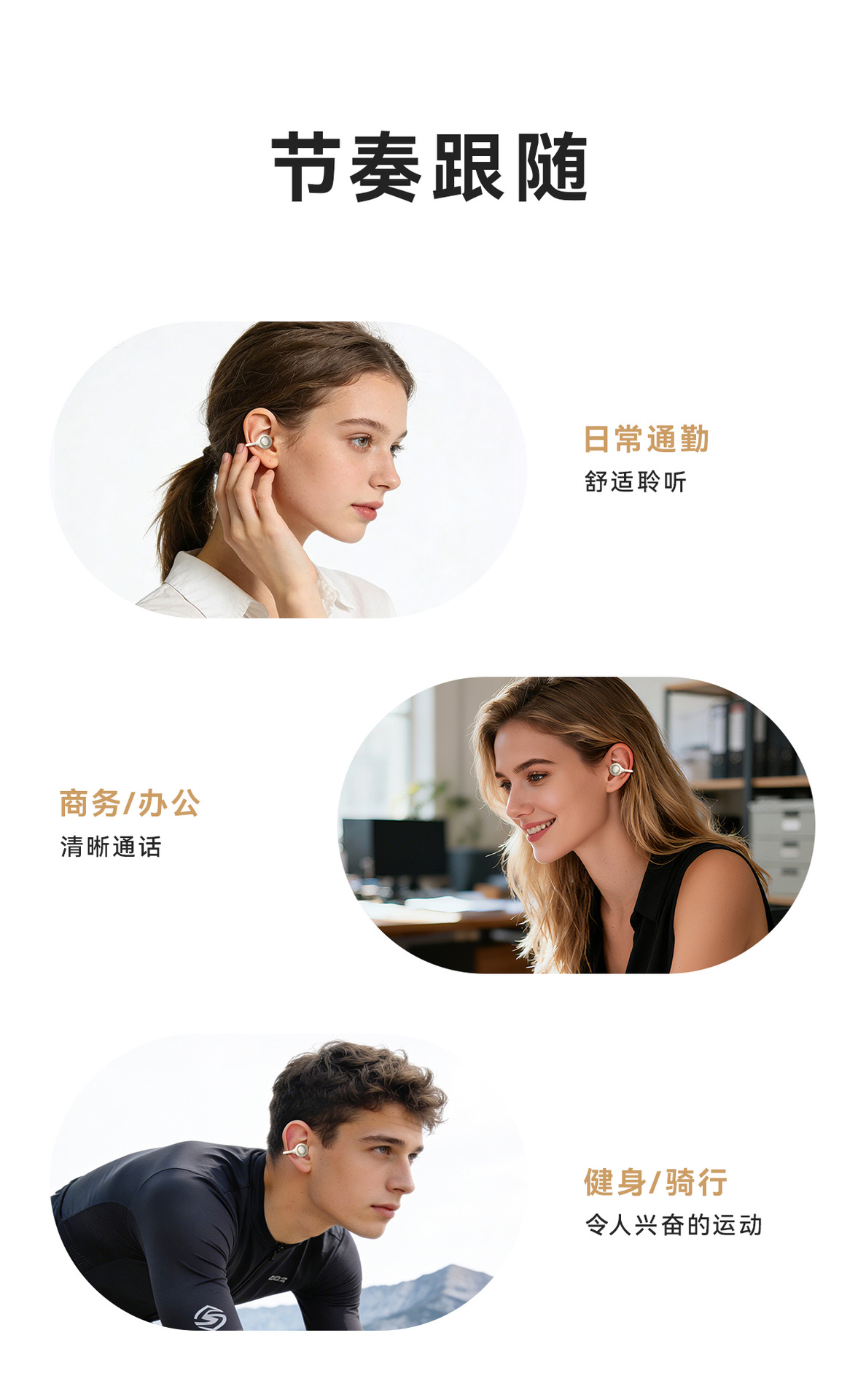 229 Cross-border new wireless Bluetooth headphones with digital display, in-ear opening, non-in-ear makeup mirror, long battery life, in stock pic 17