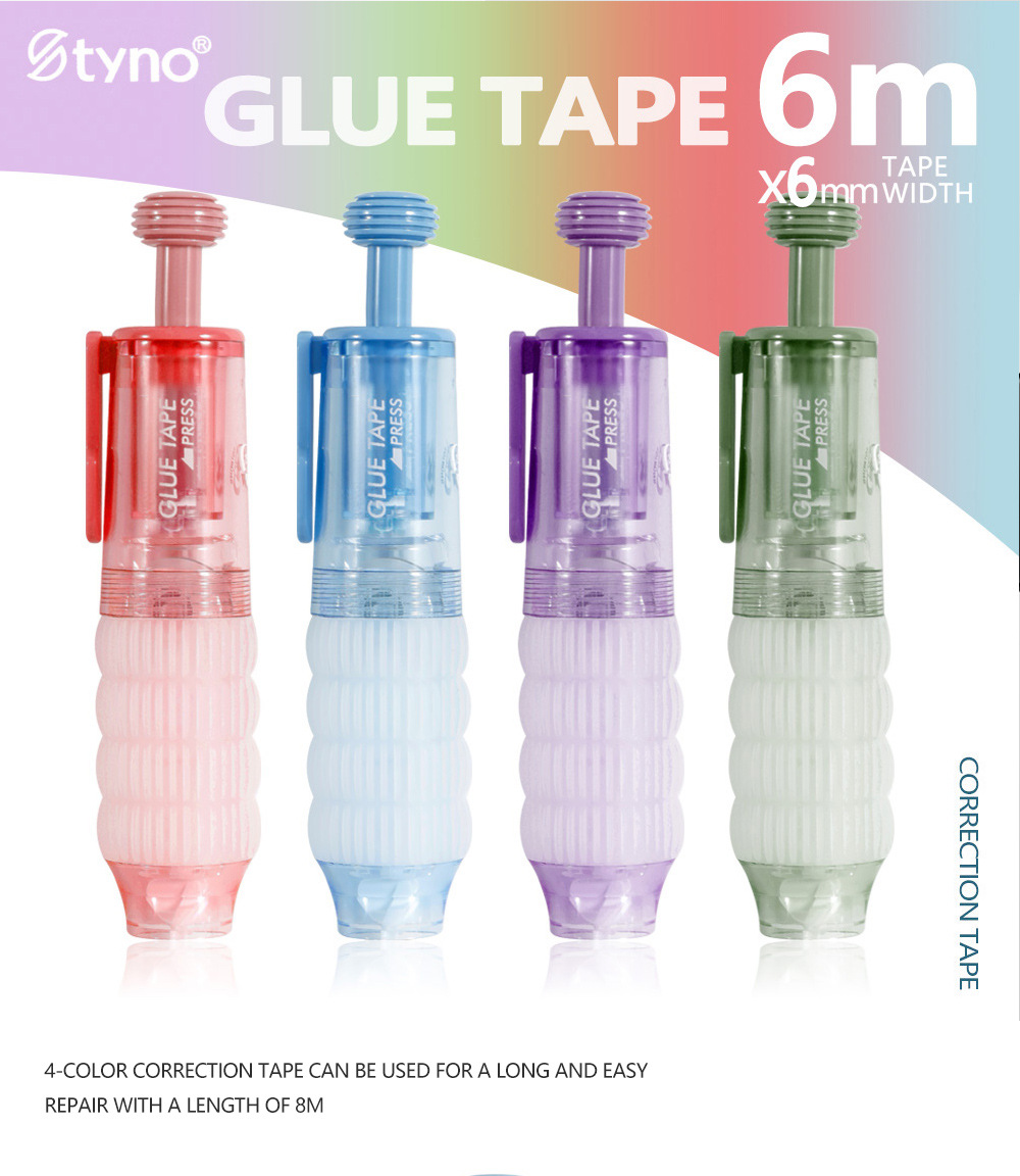 高颜值按动点点胶学生用黏贴双面胶手账diy点胶笔点状胶带批发详情1