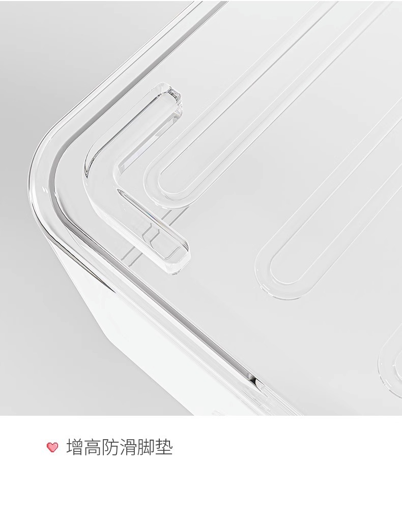 越图亚克力收纳盒桌面化妆品透明塑料收纳筐护肤品梳妆台杂物盒子详情11