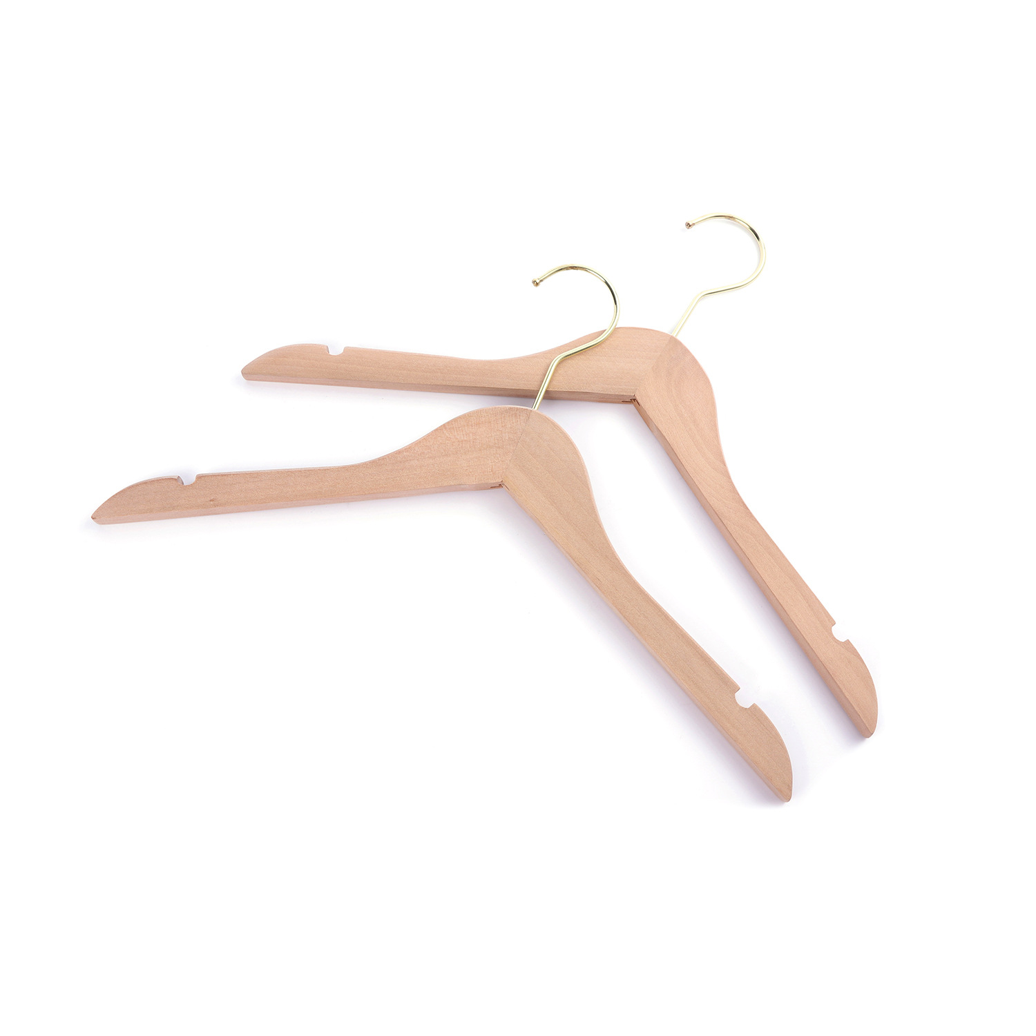 Custom-made solid wood clothes hangers for clothing stores, anti-slip clothes hangers for suits, and wholesale of wooden clothes hangers for adults pic 7
