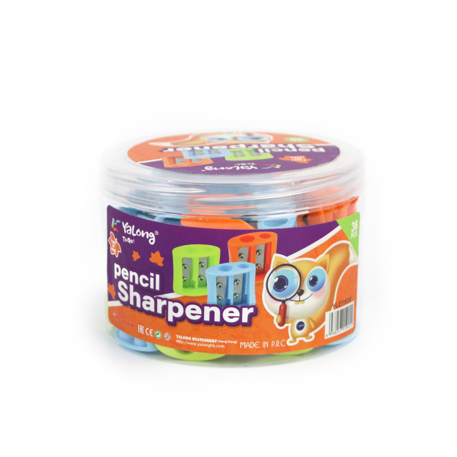 YALONG wholesale high-quality office supplies plastic double-hole standard pencil sharpeners pic 3