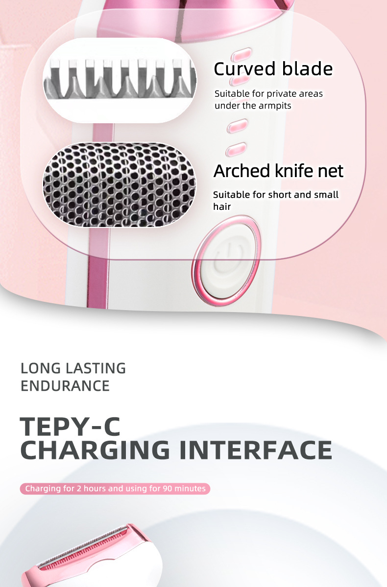 多功能剃毛器电动理发器剃须刀五合一数显女士身体毛发修剪器详情9