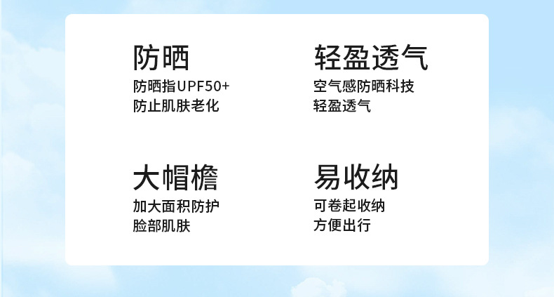 空顶帽子男女款夏季防紫外线户外出游遮阳防晒帽显脸小百搭大檐帽详情7