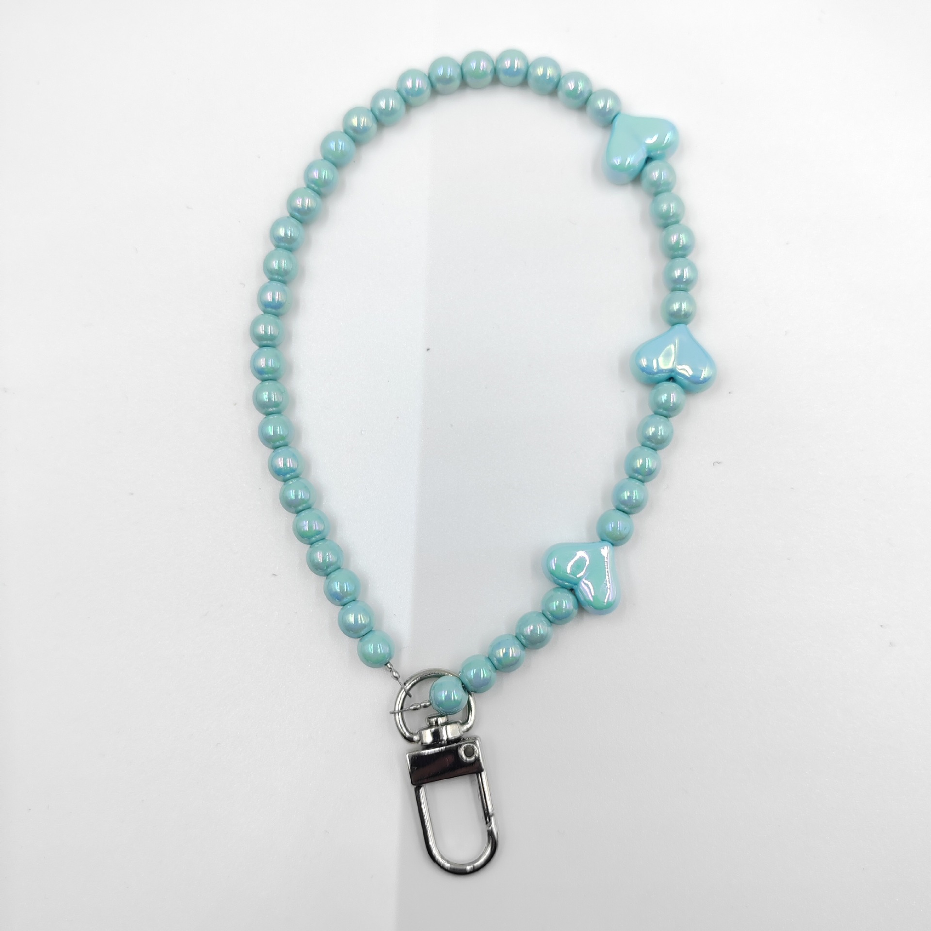 新款热卖款时尚百搭纯手工制作糖果装饰串珠爱心手机链手机壳挂绳详情7