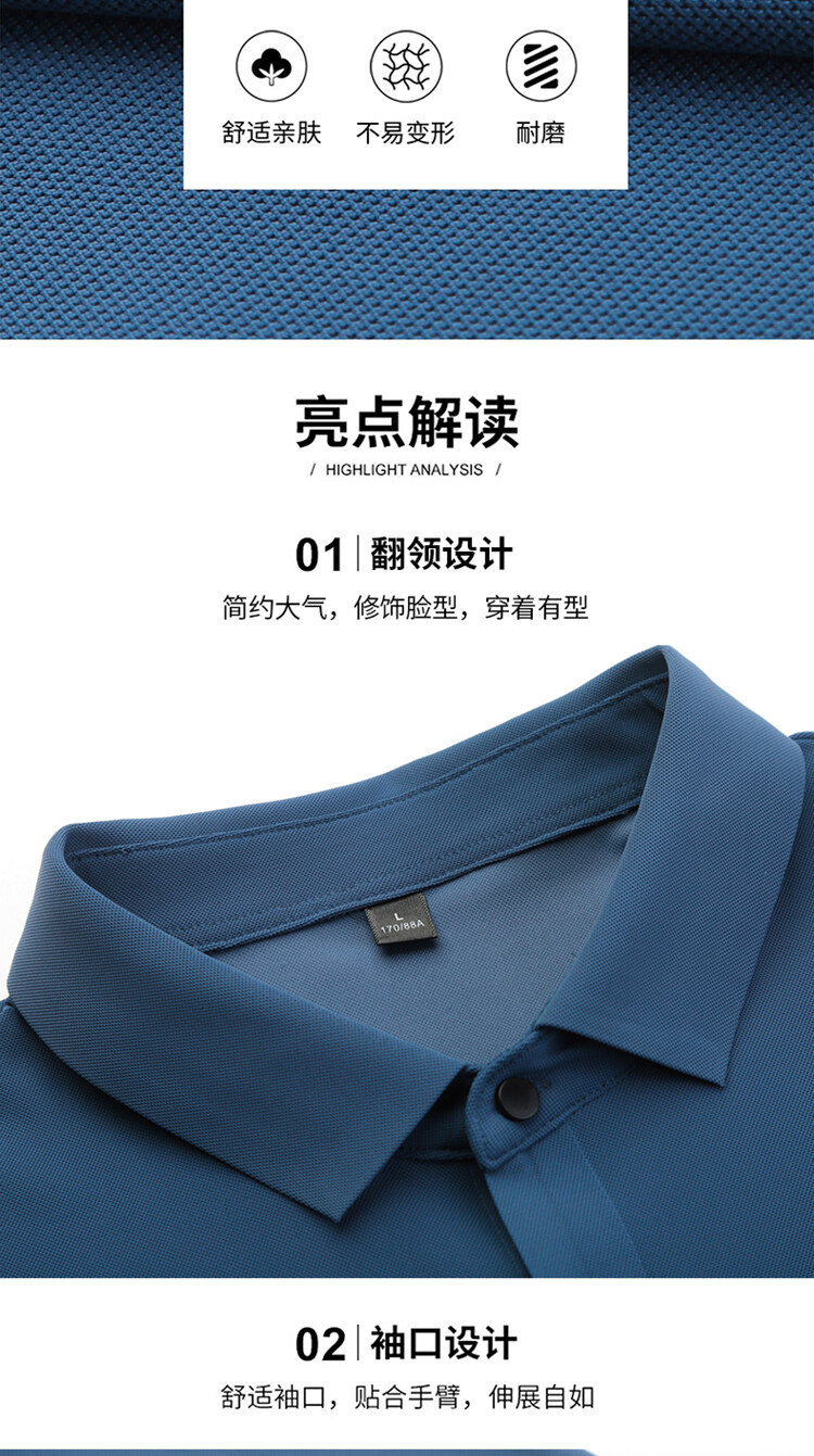 2025 verano sin marcas hielo seda polo hombre premium sense negocios manga corta camiseta hombre polo casual manga corta pic 4