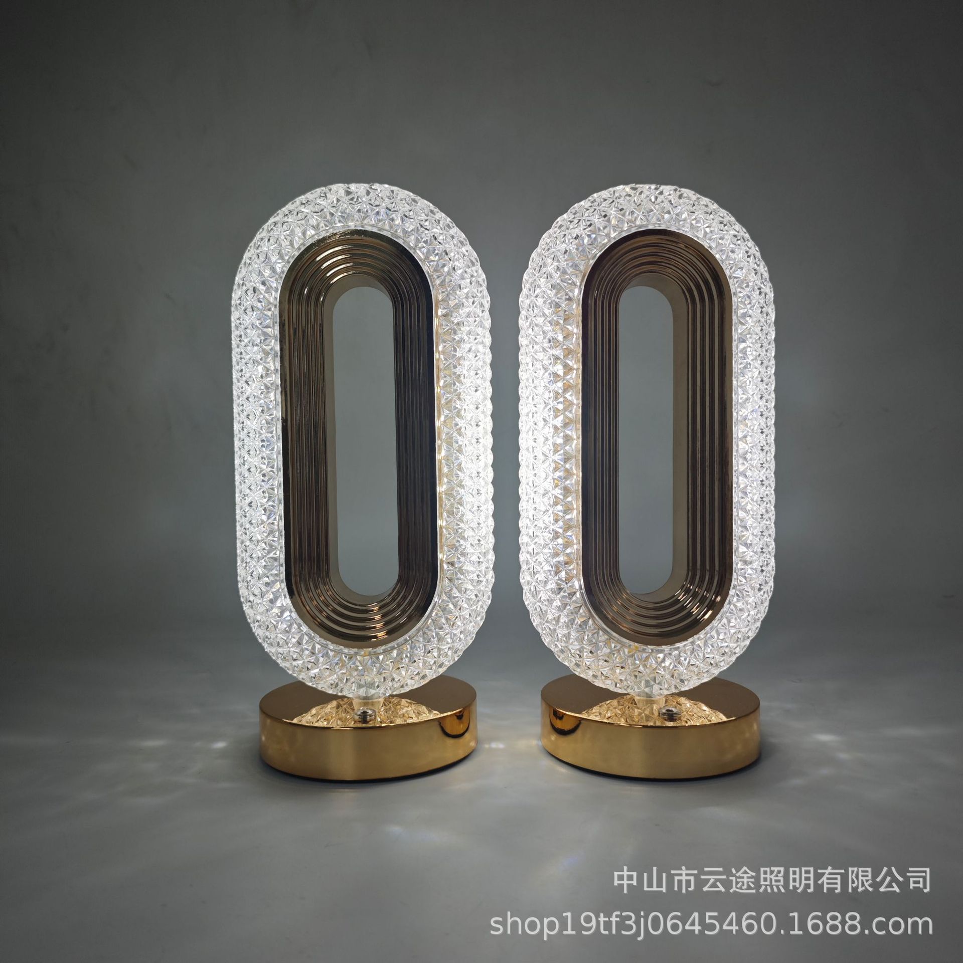 Crystal table lamp, electroplated process, track, European touch, bedroom, bedside, ambient night light, ambient light, bedroom pic 22