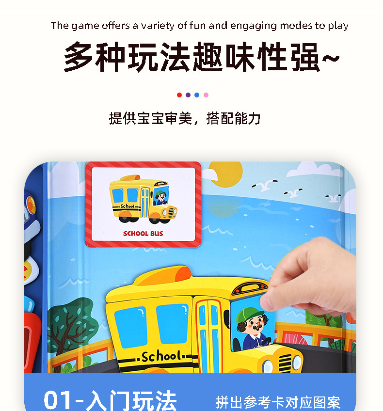 跨境磁力换装贴DIY儿童玩具盒人物变脸3-6岁早教换衣磁性拼图游戏详情11