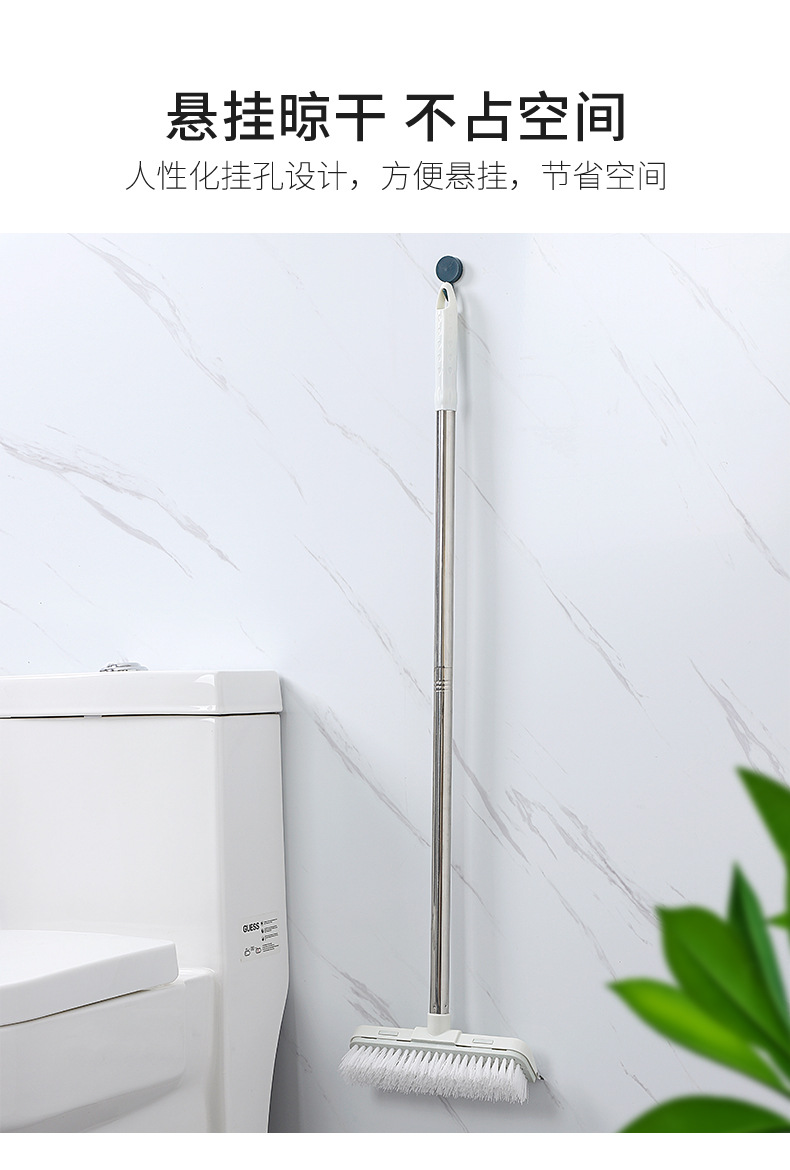 Hard-bristled brush, bathroom floor brush, long-handled bathroom cleaning brush, floor gap brush, toilet cleaning wonder, floor scrubber pic 11