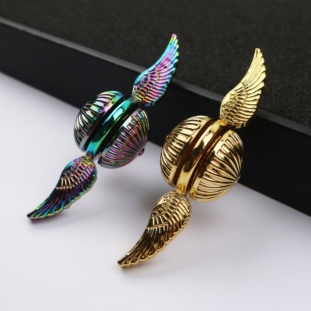 金属风轮旋转陀螺创意解压玩具佛莲星盘七彩指尖陀螺桌面摆饰批发详情10