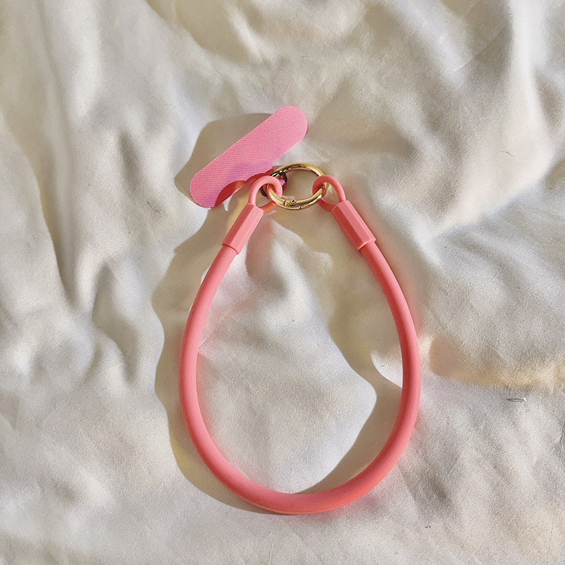 Simple orange single-buckle bracelet, phone case, pendant, ins keychain, schoolbag pendant, phone case, universal for women pic 7