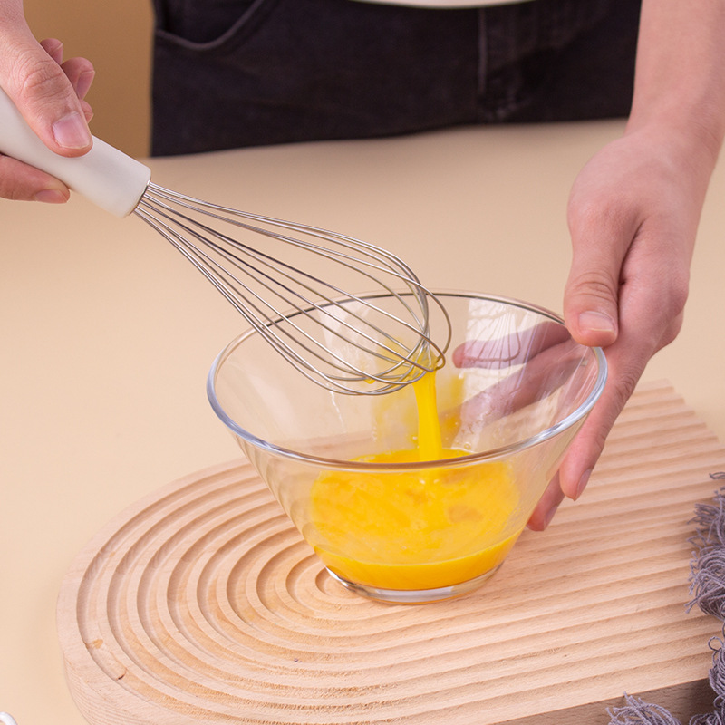 Manual egg beater with PP handle, egg stirrer, hand-held silicone stainless steel milk mixer, kitchen baking tool, hand-cranked pic 16