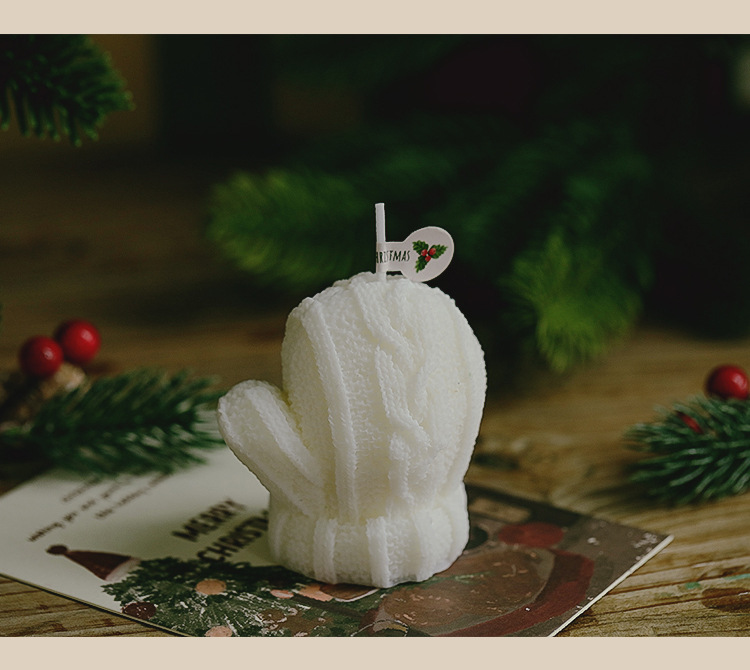 圣诞节装饰品手工伴手礼礼品跨境创意蠟燭圣诞手套香薰蜡烛定制详情14