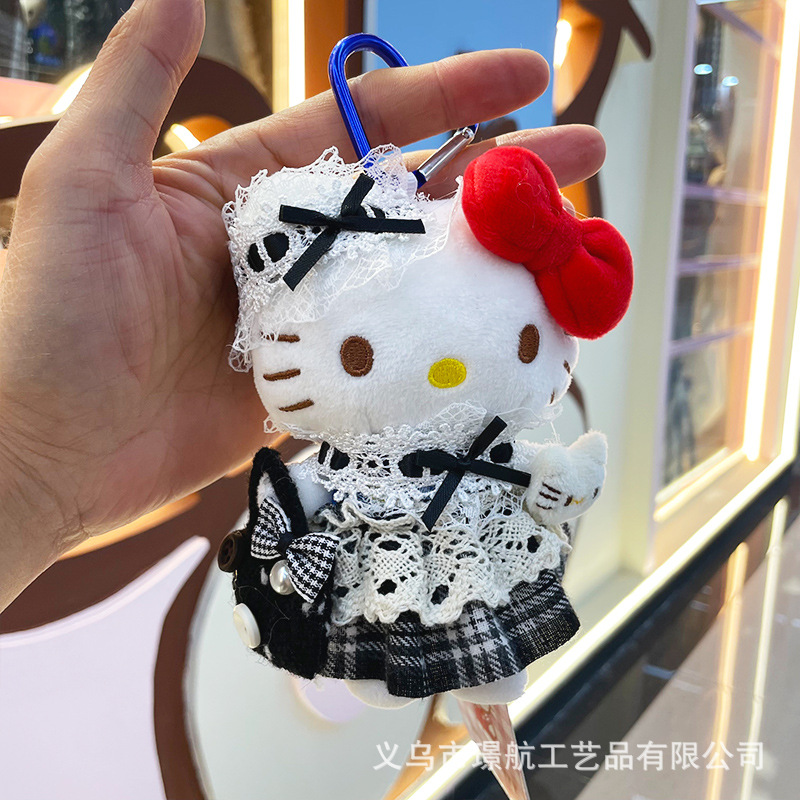 【正版】hellokitty毛绒公仔钥匙扣包包挂件背包小挂件三丽鸥玩偶详情13