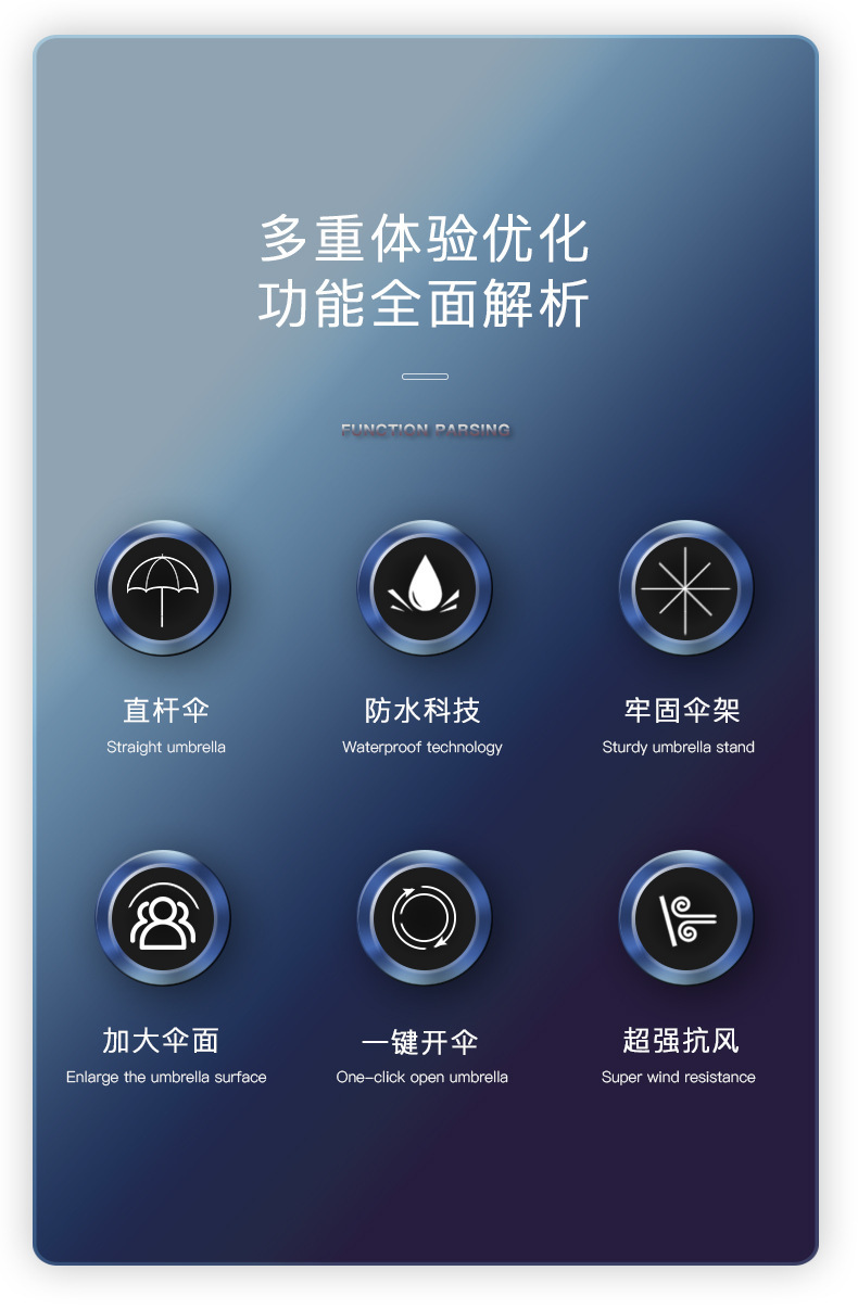 厂家直销高端黑胶木柄伞直杆雨伞男士商务伞高尔夫礼品伞晴雨两用详情1