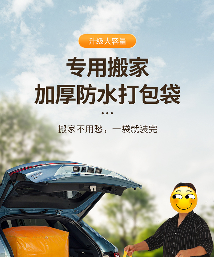 跨境代发大容量搬家打包袋防水防潮神器加厚编织麻袋子结实整理袋详情1