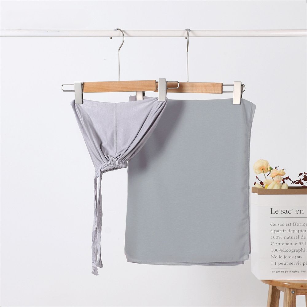 Adjustable small cap and chiffon headscarf one-piece set, multi-color in-stock scarf, Middle East Malaysia headscarf pic 5