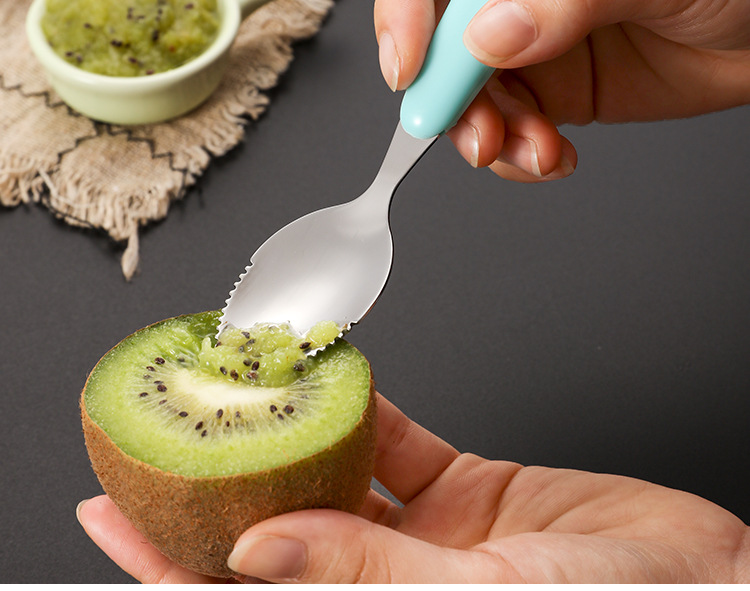 便携儿童餐具水果勺双头两用卡通宝宝硅胶刮泥勺婴儿辅食挖泥勺详情17