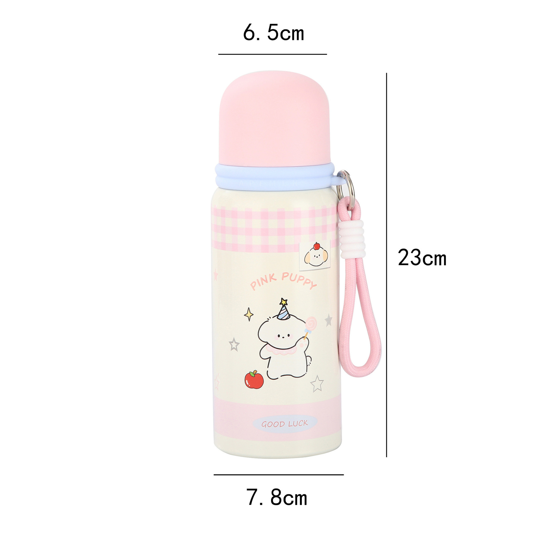 High appearance level 316 stainless steel insulated cup cartoon portable water cup with a carrying rope, cute outdoor large-capacity travel cup pic 15