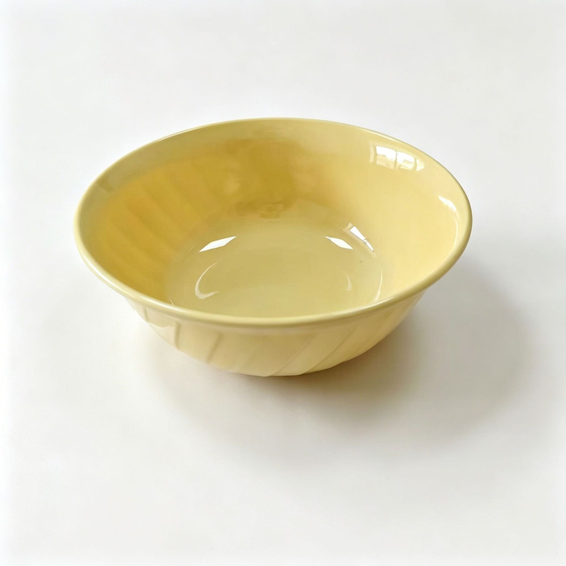 Commercial melamine twill deep bowl, yellow scratch-resistant imitation porcelain bowl, specially designed for hotel banquet display and plating pic 4