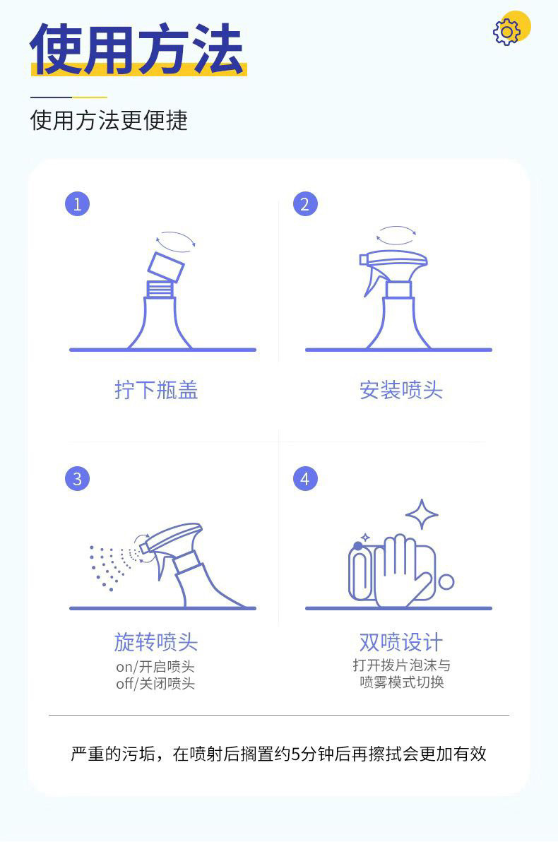 一净孚生油污净泡沫型厨房抽油烟机强力清洁剂去重油清洗污渍神器详情17