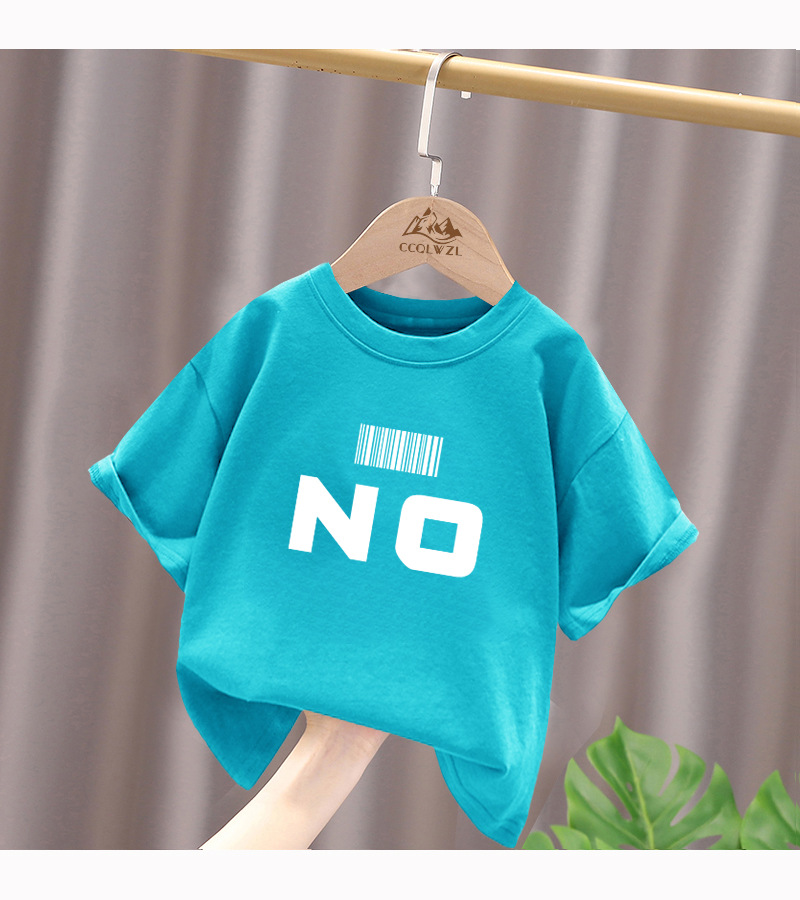Ropa niño niño verano camiseta 2024 nuevo mid-big niño manga corta niño floral algodón verano top T pic 17