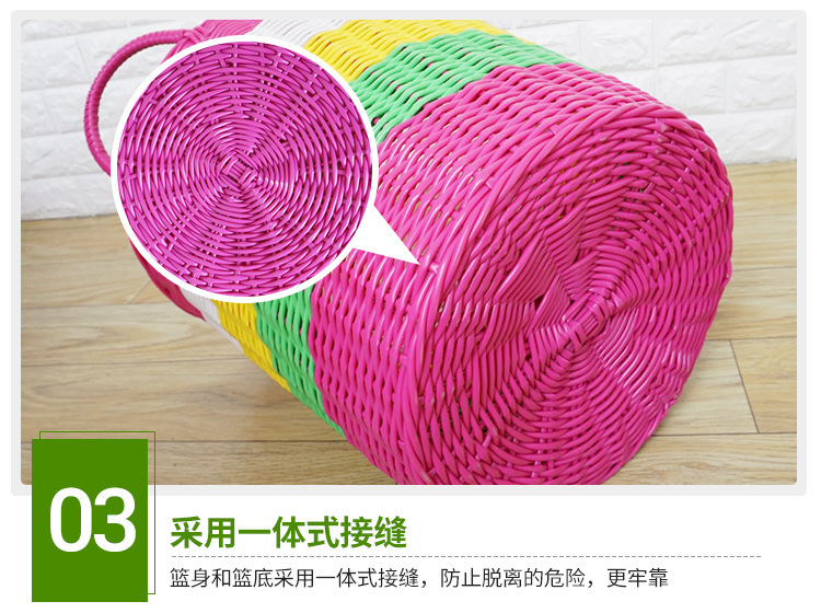 脏衣篓脏衣服收纳筐藤编大容量装放衣物篮子洗衣篮家用网红款衣篓详情16