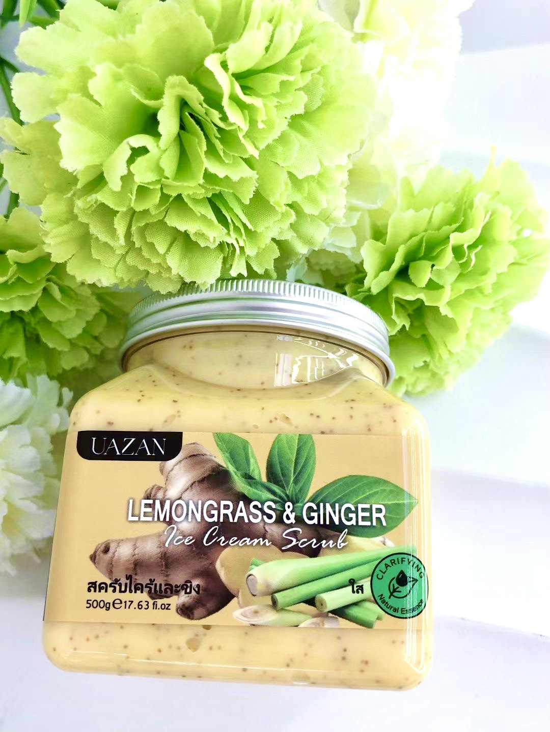 UAZAN植物水果磨砂膏身体去角质沐浴盐死皮清洁嫩肤美容护肤身体护理详情69