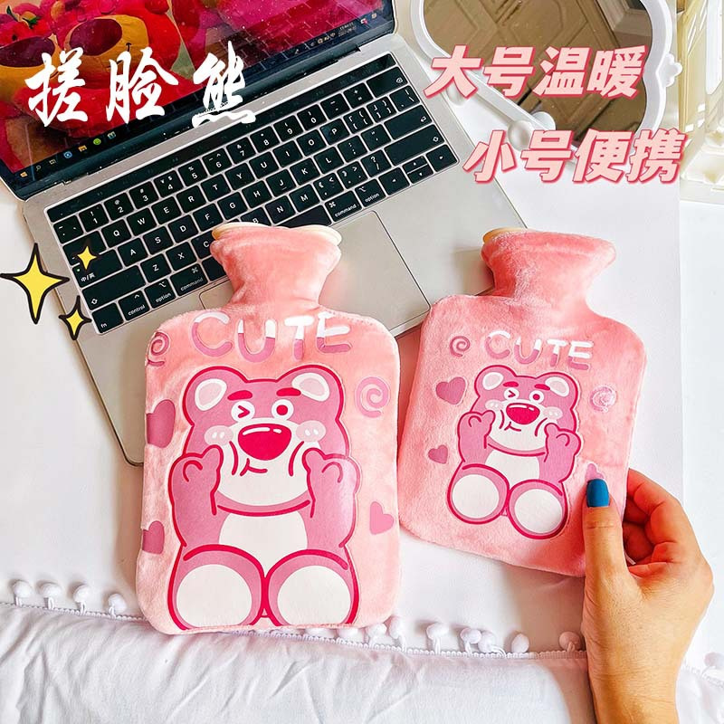 乐尚星注水热水袋抖音畅销款顽皮熊暖水袋冬季款源头现货跨境热销详情4