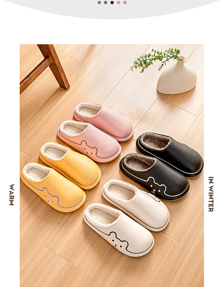 Impermeable y caliente eva zapatillas de algodón para hombres de invierno home 2024 nuevo estilo antideslizante pareja exterior desgaste de algodón de peluche para mujeres pic 12