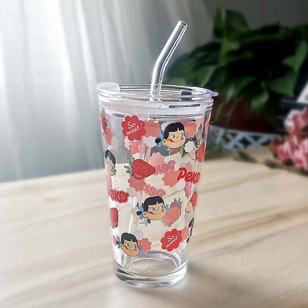 高杯加盖加吸管