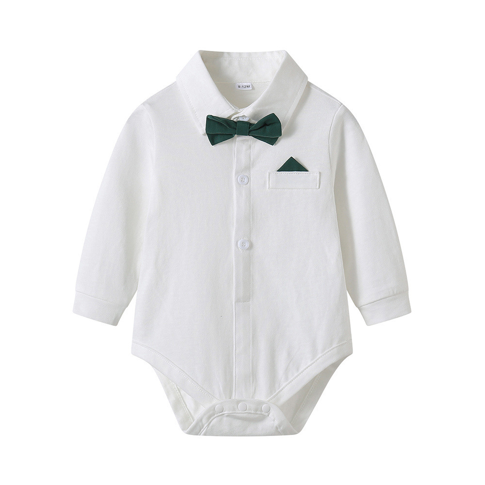 婴幼童春秋礼服套装男宝宝春装棉质连体衣超萌婴幼儿春季外出爬服童装童衬衫详情7